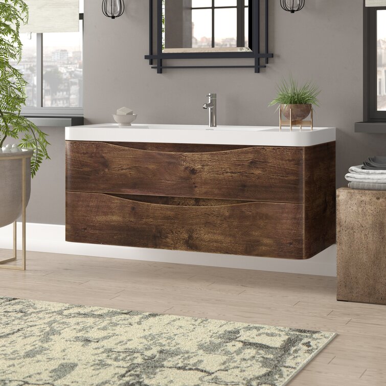 Union Rustic Coughlin 48" WallMounted Single Bathroom Vanity Set